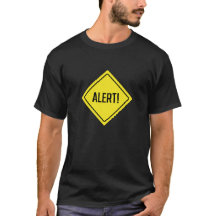¡Alerta! Signo de advertencia | Camiseta oscura bá