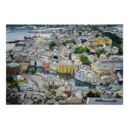 Alesund, ciudad de Art Nouveau, Noruega foto impre