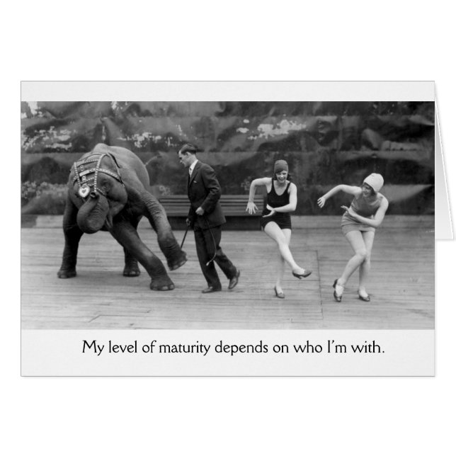 Aletas y elefante del vintage que bailan la (Anverso (Horizontal))