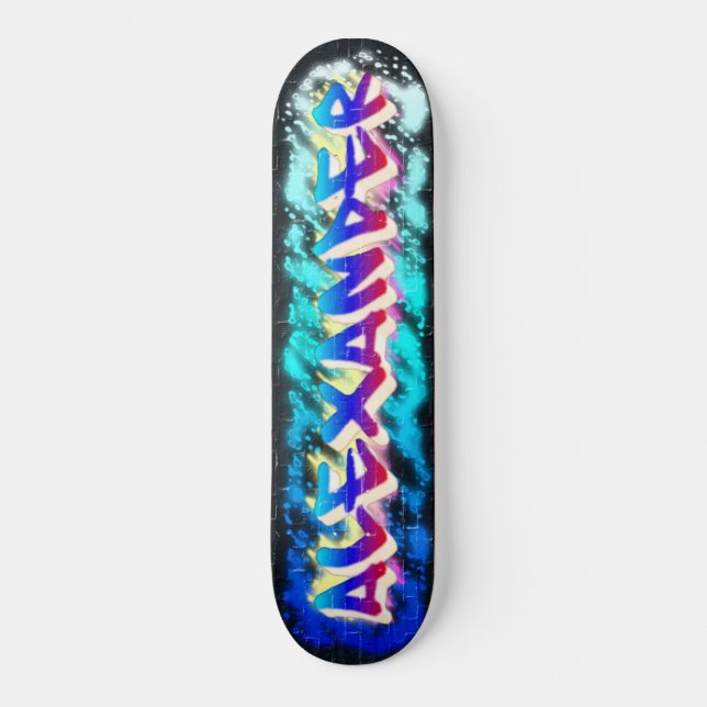 ALEXANDER Graffiti Personalizado Skateboard (Anverso)