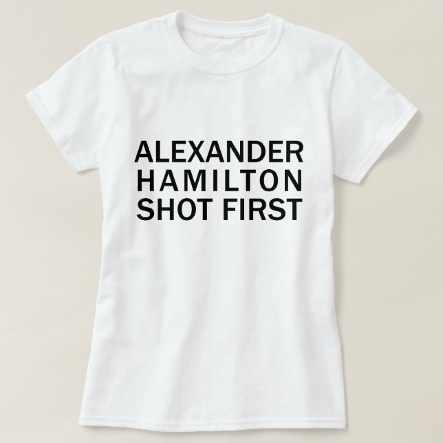 Alexander Hamilton - Camiseta Blanca, Etc. (Diseño del anverso)