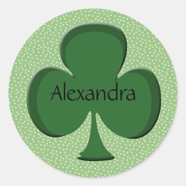 Alexandra Shamrock Name Pegatina / Sello (Anverso)