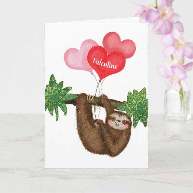 Alf la perezosa tarjeta de San Valentín personaliz (Orquídea)