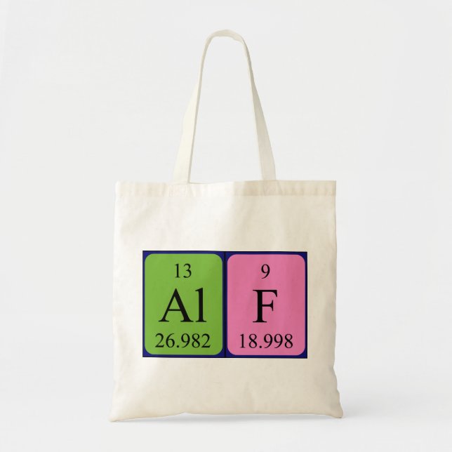 Alf nombre de tabla periódico de la bolsa (Frente)