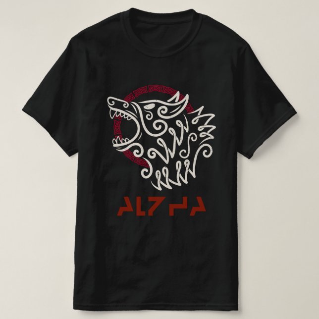 Alfa Wolf de camiseta (Diseño del anverso)