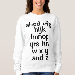 Alfabet Song Camisas sudaderas ABC