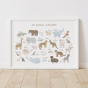Alfabeto animal ABC Niños Decoración de habitación