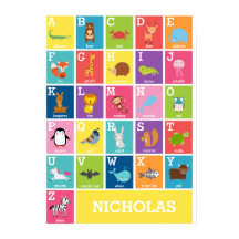 Alfabeto Animal | Arte de Pared del Alfabeto