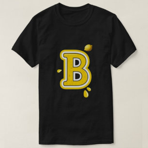 Alfabeto B Imprimir camisetas de hombres negros mo