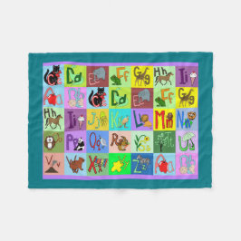 Alfabeto bloquea la manta de bebé