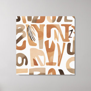 Alfabeto boho rock estilo arte botánico moderno