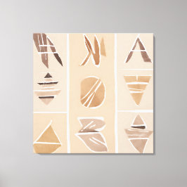 Alfabeto boho rock estilo arte botánico moderno