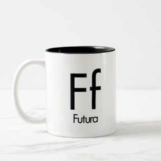 Alfabeto de la taza de la tipografía - Futura