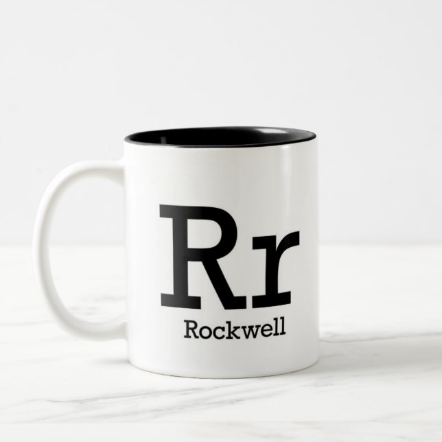 Alfabeto de la taza de la tipografía - Rockwell (Izquierda)