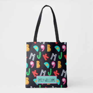 Alfabeto de niño personalizado en bolsa para comer