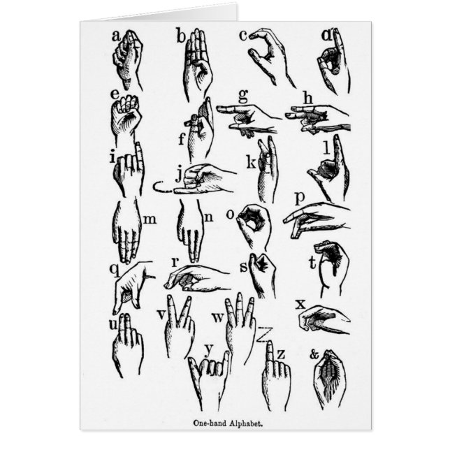 Alfabeto del lenguaje del Rótulo (Frente)