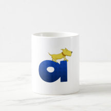 Alfabeto del perro una taza