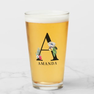 Alfabeto floral A personalizado monograma 