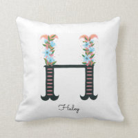 Alfabeto floral - H - Cojín decorativo