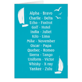 Alfabeto fonético Capitán de barcos azules en barc