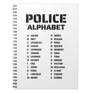 Alfabeto Fonético Policía Cuaderno Espiral
