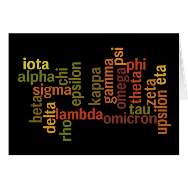 Alfabeto griego (nube de la palabra) (Anverso (Horizontal))