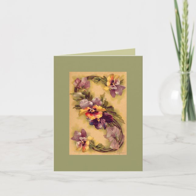 Alfabeto S de la flor de Klein -- TARJETA DE NOTA (Anverso)