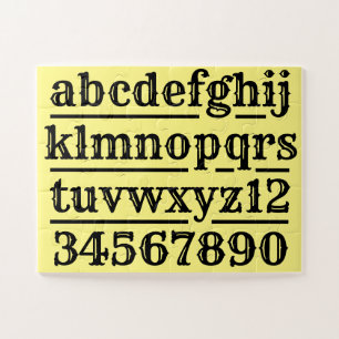 Alfabeto y numeración diseños rompecabezas rompeca