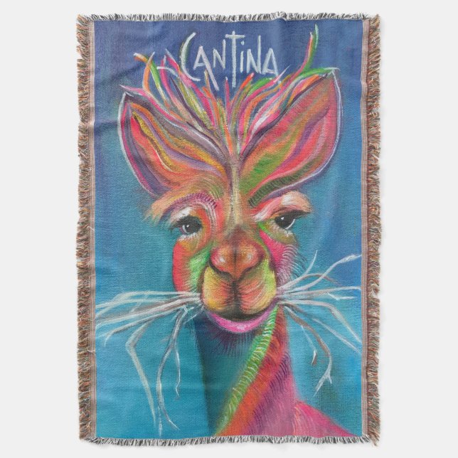 alfaca Cantina manta de algodón (Frente vertical)