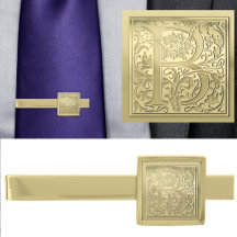 Antique Ornate Engraved Initial B Monogram Gold