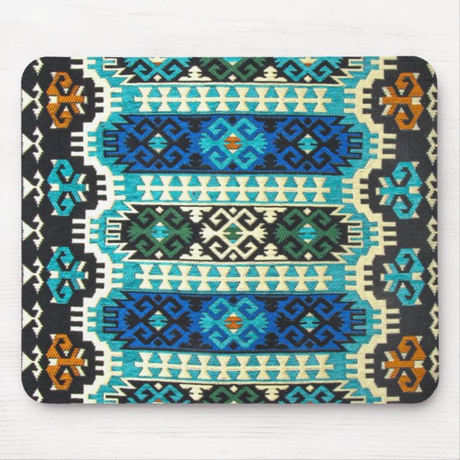 Alfombra antiturca kilim alfombra azul verde (Frente)
