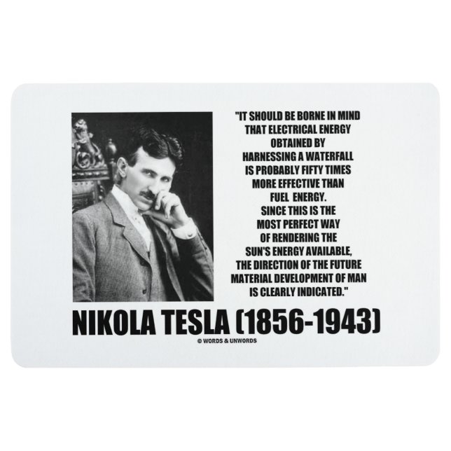 Alfombra Aprovechamiento de la cita de Tesla de la energía (Anverso)