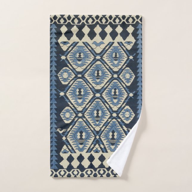 Alfombra azul persa turca oriental (Toalla de mano)