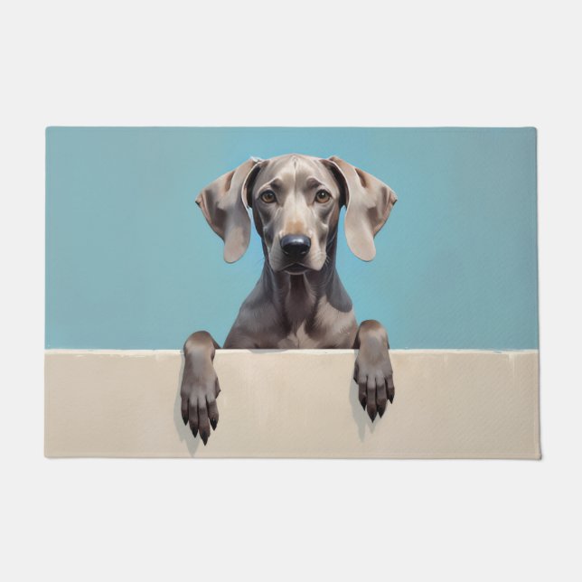 Alfombra de Arte de Perro Weimaraner (Anverso)