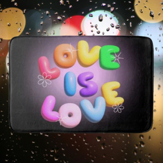Alfombra de Baño Arcoíris 3D Orgullo "Love Is Love (Subido por el creador)