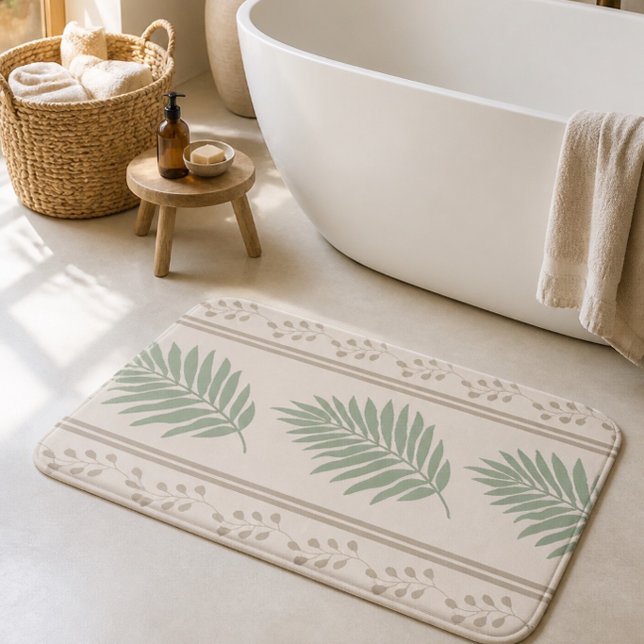 Alfombra de baño botánico boho (Subido por el creador)