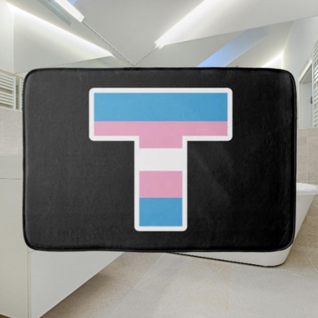 Alfombra de Baño Capital de Orgullo Trans T (Subido por el creador)