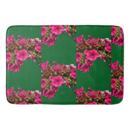 Alfombra de baño con estampado floral rosa