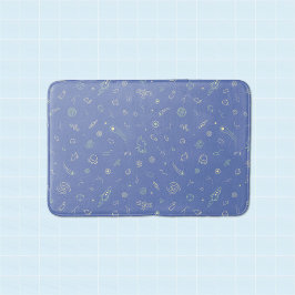 Alfombra de baño con garabato espacial adorable