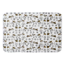 Alfombra de baño con huella de pata de Jack Russel