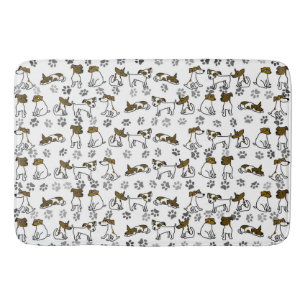 Alfombra de baño con huella de pata de Jack Russel