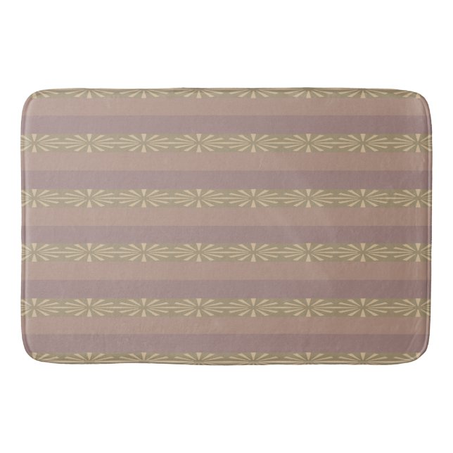 Alfombra de baño con patrón de rayas de sol retro (Anverso)