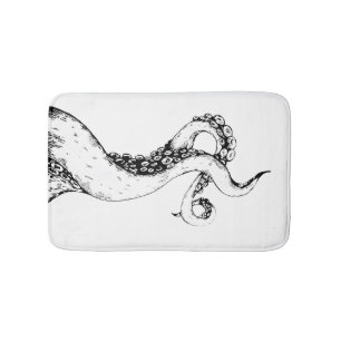 alfombra de baño con tentáculos de pulpo