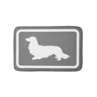 Alfombra de baño Dachshund Bath Mat Gray Doxie