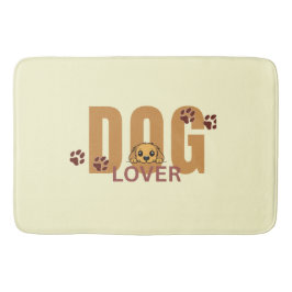 Alfombra de baño de amante de perro lindo asomando
