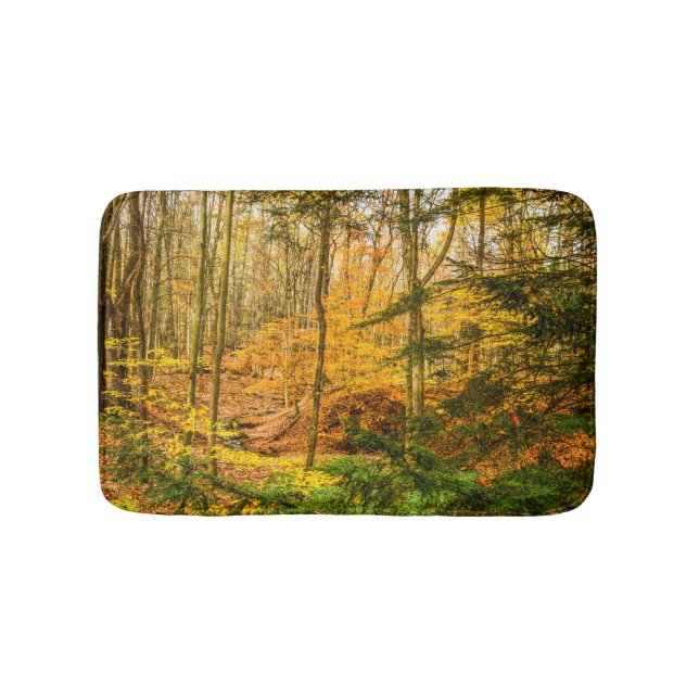 Alfombra de baño de bosques de otoño (Anverso)