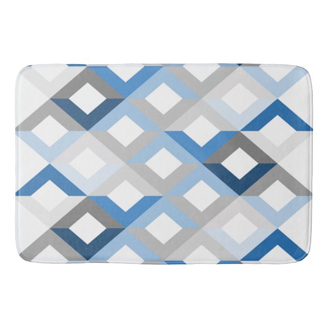 alfombra de baño de chevrones azules (Anverso)