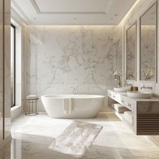 Alfombra de baño de conchas marinas costeras | Bañ