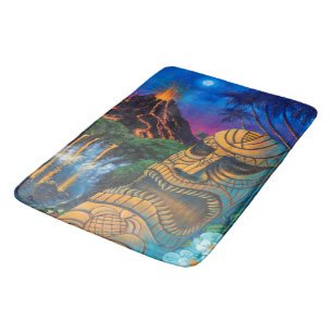 Alfombra de baño de dios de Tiki