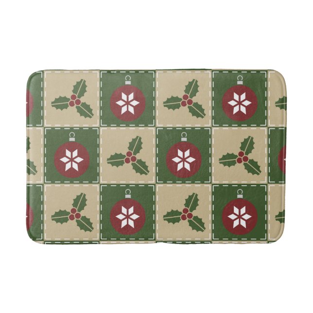 Alfombra de baño de edredón de Navidad (Anverso)